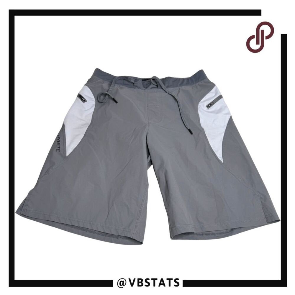 Hylete Men's Above Knee Pull On Stretch Helix Athletic Shorts Gray‎ Medium